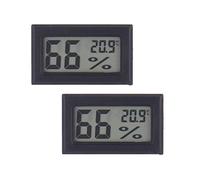Tooloflife - higrómetro termómetro higrómetro digital LCD monitor interior exterior humedad medidor medidor para humidificadores deshumidificadores invernadero sótano medida en Celsius (paquete de 2)