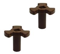 tooloflife Paquete de 2 rodillos giratorios de plástico en forma de Y para microondas, pieza de repuesto - 2,40 cm de altura del eje para un funcionamiento estable del horno microondas