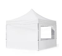 TOOLPORT 3x3 m Carpa plegable, ECONOMY aluminio 32mm, 4 laterales incl. con ventanas panorámicas, blanco - (59018)
