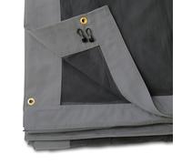 TOOLPORT 4 mosquiteras para cenador de jardín Forest Deluxe 3x3 m - poliéster - Color Gris Oscuro