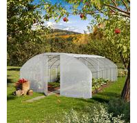 TOOLPORT 4x6m Invernadero túnel, Lona de PE, blanco - (8999)