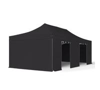 TOOLPORT 4x8 m Carpa plegable, PROFESSIONAL aluminio 50mm, laterales sin ventana, negro - (59062)