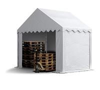 TOOLPORT Carpa almacén 3x2 m PVC 700 N Impermeable Blanco Carpa de Almacenamiento