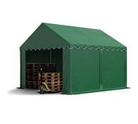 TOOLPORT Carpa almacén 3x4 m, PVC 700, verde oscuro - (6159)