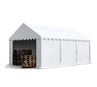 TOOLPORT Carpa almacén 3x6 m PVC 700 N Impermeable Blanco Carpa de Almacenamiento