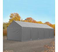 TOOLPORT Carpa almacén 4x10 m, PVC 750, con base reforzada, gris - (8257)