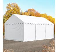 TOOLPORT Carpa almacén 4x6 m, PVC 700 blanco - (6093)