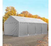 TOOLPORT Carpa almacén 4x8 m, PVC 700, gris - (5354)