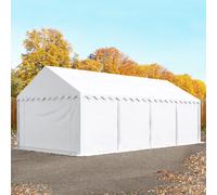 TOOLPORT Carpa almacén 4x8 m, PVC 750, con base reforzada, blanco - (7201)