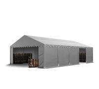 TOOLPORT Carpa almacén 5x10 m PVC 700 N Impermeable Gris Carpa de Almacenamiento
