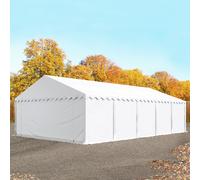 TOOLPORT Carpa almacén 5x10 m, PVC 750, con base reforzada, blanco - (7174)