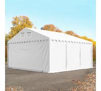 TOOLPORT Carpa almacén 5x6 m - altura lateral 2,6m, PVC 800, con base reforzada, blanco, sin Estática - (7675BL)