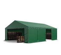 TOOLPORT Carpa almacén 5x8 m PVC 700 N Impermeable Verde Oscuro Carpa de Almacenamiento