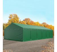 TOOLPORT Carpa almacén 6x12 m, PVC 750, con base reforzada, verde oscuro - (7287)