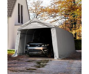 TOOLPORT Carpa garaje 3,3x6 m - Estática incl., PRIMEtex 2300, gris, con Estática (para suelos blandos) - (49682)