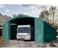 TOOLPORT Carpa garaje 6x18 m con entrada 4,1x2,9 m, PVC 850, verde oscuro, con Estática (para hormigón) - (99429)