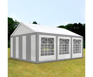 TOOLPORT FLEX 4x6 m Carpa para fiestas, PE 450, gris-blanco - (91121)