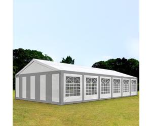 TOOLPORT FLEX 6x12 m Carpa para fiestas, PE 450, gris-blanco - (91125)