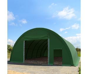 TOOLPORT Highlander Carpa agrícola extraresistente 9,15m x 12m x 4,5m - PRIMEtex 2300 verde oscuro - (49146)