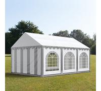 TOOLPORT PRO 3x6 m Carpa para fiestas, PVC 750, con base reforzada, gris-blanco - (7351)