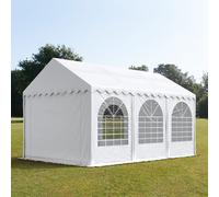 TOOLPORT PRO 3x6 m Carpa para fiestas XXL, altura lateral 2,6m, PVC 1400, con base reforzada, blanco - (7663BL)