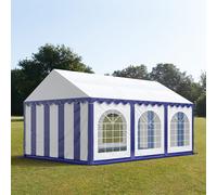TOOLPORT PRO 4x6 m Carpa para fiestas, PVC 750, con base reforzada, azul-blanco - (7216)