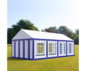 TOOLPORT PRO 4x8 m Carpa para fiestas, PVC 700, azul-blanco - (6108)