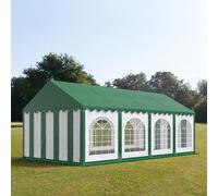 TOOLPORT PRO 4x8 m Carpa para fiestas, PVC 750, con base reforzada, verde oscuro-blanco - (7209)