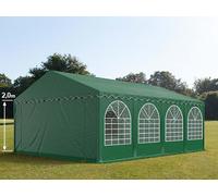 TOOLPORT PRO 5x8 m Carpa para fiestas, PVC 800, con base reforzada, verde oscuro - (5097)