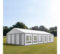 TOOLPORT PRO 6x12 m Carpa para fiestas, PVC 700, gris-blanco - (6060)