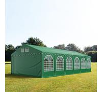 TOOLPORT PRO 6x12 m Carpa para fiestas XXL, altura lateral 2,6m, PVC 1400, con base reforzada, verde oscuro - (5299)