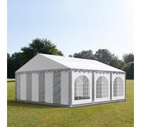 TOOLPORT PRO 6x6 m Carpa para fiestas, PVC 750, con base reforzada, gris-blanco - (7159)