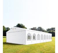 TOOLPORT PRO 7x24 m Carpa para fiestas XXL, altura lateral 2,6m, PVC 1400, con base reforzada, blanco - (578625)