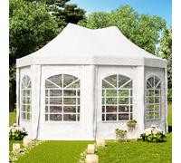 TOOLPORT PRO Carpa pagoda 3x4,1 m, lona de PVC, blanco - (1065)