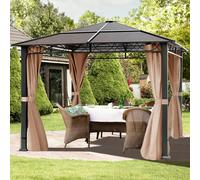 TOOLPORT Rendezvous Cenador techo fijo Rendezvous Deluxe, 3x3m, capuchino - (300117)