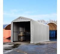 TOOLPORT Viking Carpa industrial 4x8 m con entrada 3,5x3,5 m, PVC 850, gris, sin Estática - (49494)