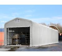 TOOLPORT Viking Carpa industrial 5x16 m con entrada 4,1x2,5 m, PVC 850, gris, sin Estática - (49635)