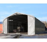 TOOLPORT Viking Carpa industrial 6x24 m con entrada 4,1x2,9 m, PRIMEtex 2300, gris, sin Estática - (49523)