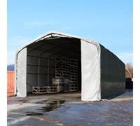 TOOLPORT Viking Carpa industrial 6x36 m con entrada 4,1x4 m, PRIMEtex 2300, gris, con Estática (para hormigón) - (49454)
