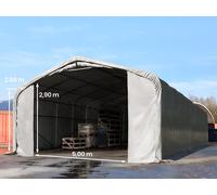 TOOLPORT Viking Carpa industrial 7x21 m con entrada 5x2,9 m, PVC 850, gris, sin Estática - (49530)