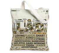 Tools - Bolsa de lona para mujer, industrial, informal, con llave de martillo, color beige, lavable, reutilizable, estética, ideas para viajes, trabajo, compras, librería, 13 x 15 pulgadas