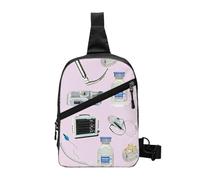 Tools of The Trade - Mochila cruzada para hombre, color rosa pálido, para anestesia, anestesia, senderismo, mochila de hombro