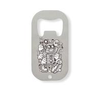 Tools Robot Mechanic Tool Master I Am Engineer - Abridor de botellas de acero inoxidable, color plateado