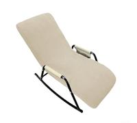 ToolsEvery Funda elástica para silla mecedora, protector de forro polar suave con color sólido, ajuste elástico cómodo, lavable a máquina para interiores o exteriores en sala de estar (beige)