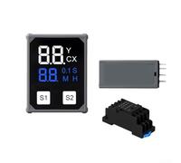 ToolsEvery Relé de tiempo ajustable con pantalla digital dual para control de retardo de encendido compatible con modelos H3Y-2 H3Y-4 y bases PYF-08A PYF-14A (H3Y-4 con base)