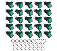 TOOLSGO 25 piezas 8 pines interruptor de botón autoblocante con luz indicadora 220 V 5 A interruptor de control para arrancadores electromagnéticos contactores relés y otros