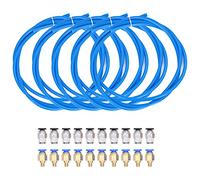 TOOLSGO 5Pcs 1 M/3,3 FT PTFE Tubing 2mm ID × 4mm OD 20Pcs Accesorios neumáticos PC4-M6 y PC4-M10 compatibles con impresoras 3D para filamento de 1,75mm