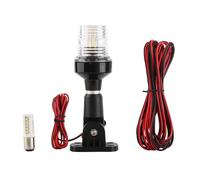 TOOLSGO Faro de Navegación de 8 Pulgadas Señal de Luz 3NM Visibilidad IP66 Impermeable para Barcos Luz de Popa 12-24VDC con Cable de 5M