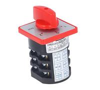 TOOLSGO Interruptor de cambio de línea de alimentación trifásico de 3 posiciones con perilla de control de motor, interruptor combinado CA 380 V