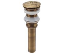 TOOLSGO Tapón de desagüe emergente de Cobre Antiguo, antiobstrucción, con Orificio de desbordamiento para lavabos de Cocina, baño y hogar